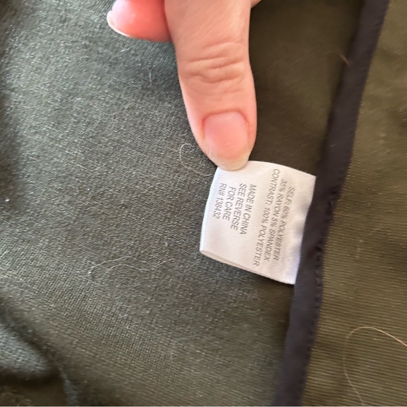 Modcloth military jacket womens size Large army green knit blazer - Picture 7 of 8